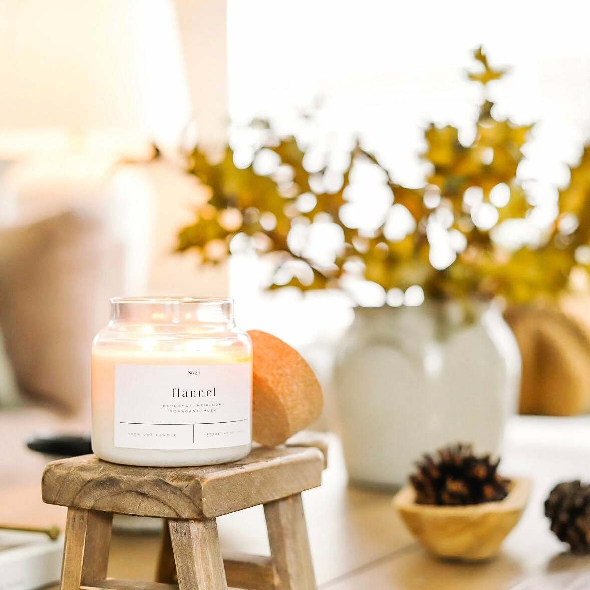 Flannel 22 oz Glass Candle