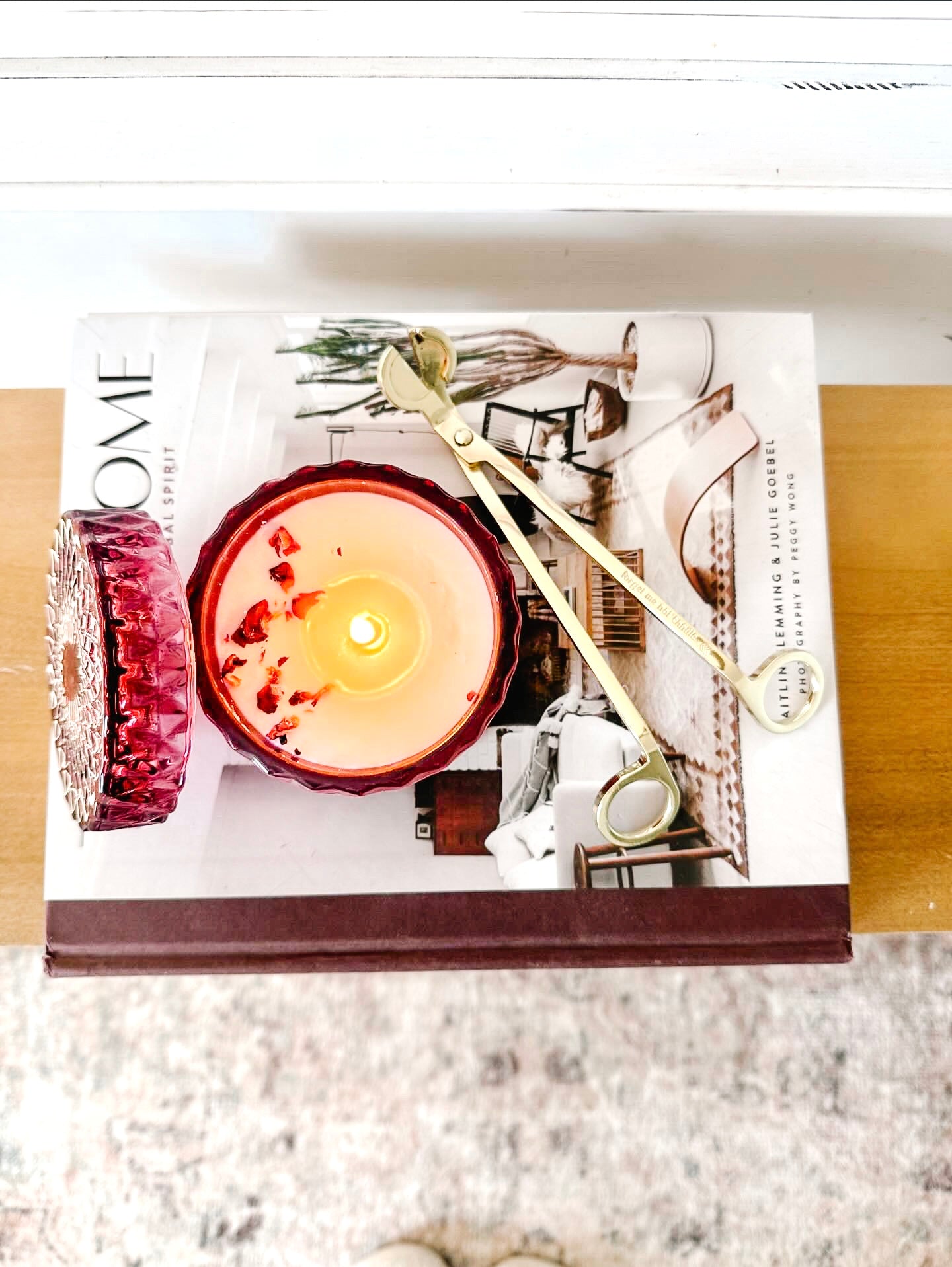 Rose Glass Jar Candle