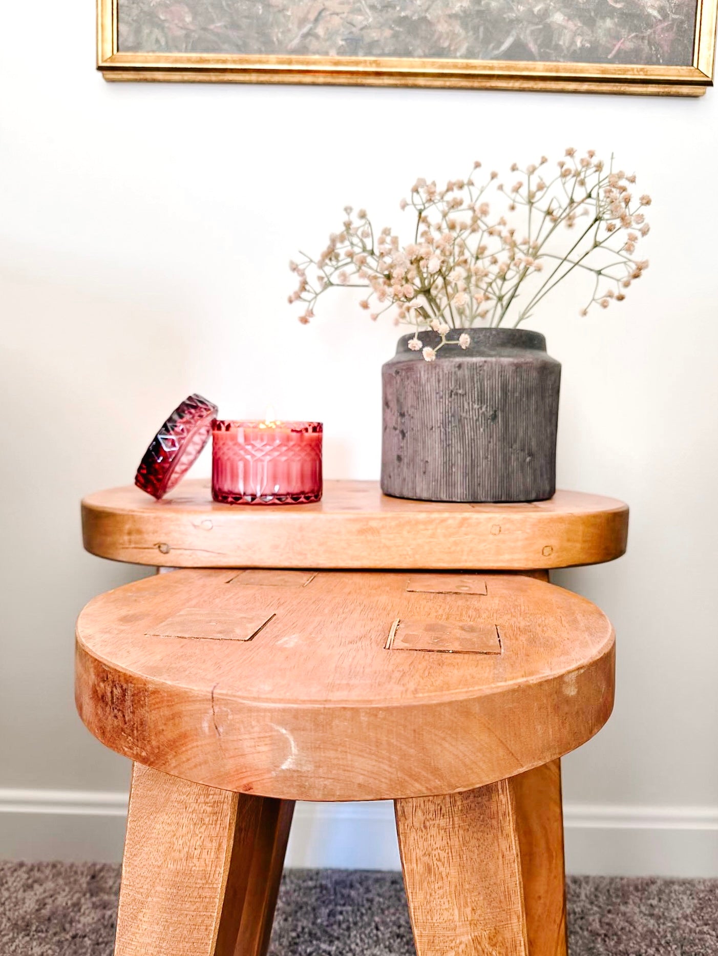 Rose Glass Jar Candle