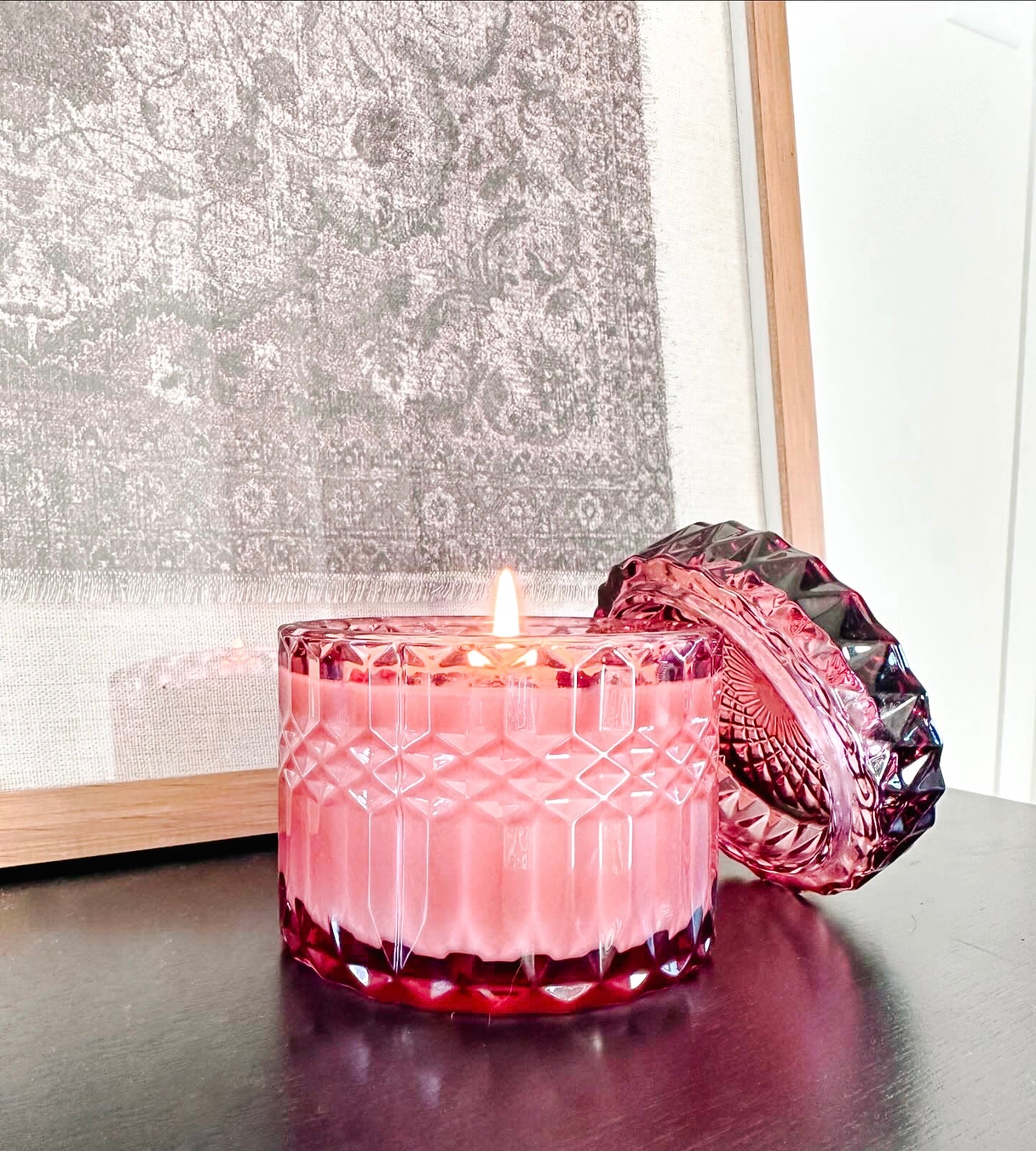 Rose Glass Jar Candle