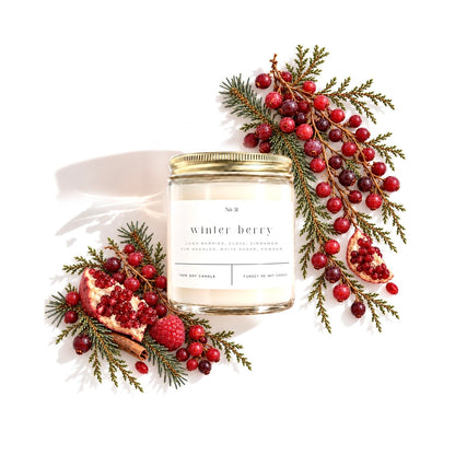 Winter Berry 9 oz Glass Candle