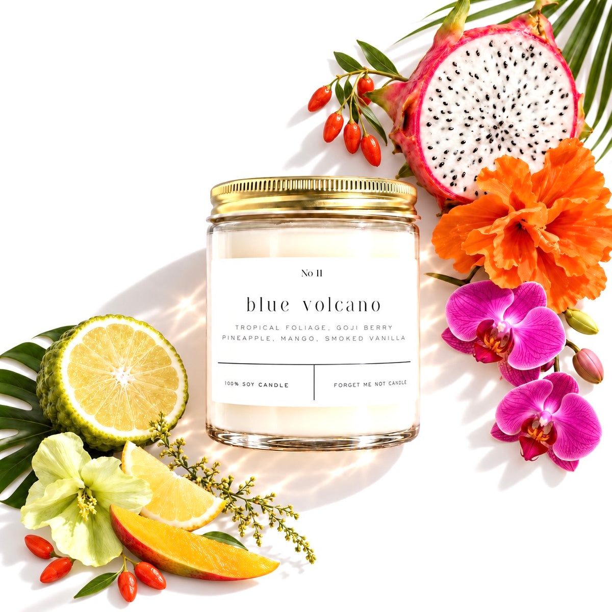 Blue Volcano 9 oz Glass Candle