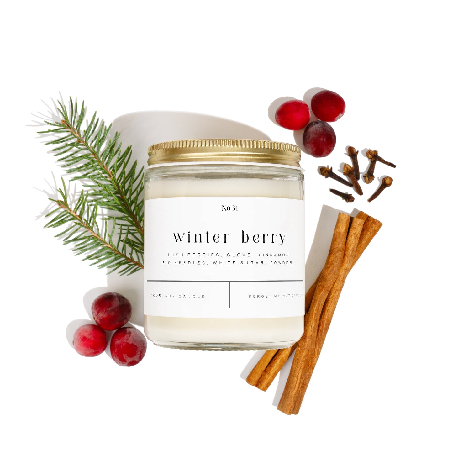 Winter Berry 9 oz Glass Candle