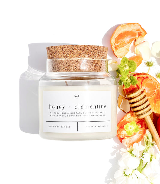 Honey + Clementine 22 oz Glass Candle