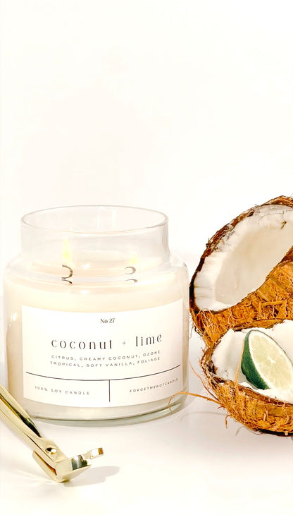 Coconut + Lime 22 oz Glass Candle