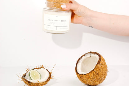 Coconut + Lime 22 oz Glass Candle