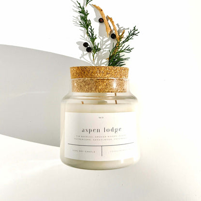 Aspen Lodge 22 oz Glass Candle