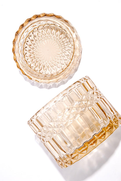 Champagne Amber Glass Jar Candle